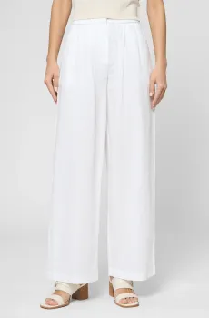 Женские белые льняные брюки Белый XL PRPY PWCPANN0062