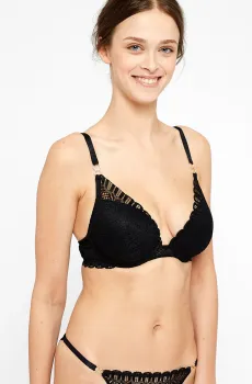 Женский черный бюстгальтер с тонкой чашкой RIDE Черный 70D Etam 6514520
