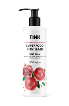 Бальзам Tink SuperFood For Hair Pomegranate & Keratin Balm Гранат и кератин, для окрашенных волос, 500 мл