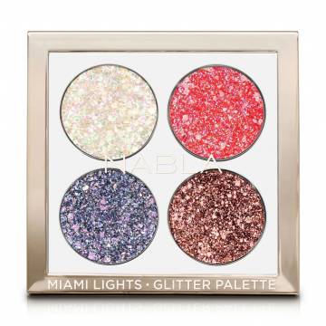 Палетка теней для век NABLA Miami Lights Collection Glitter Palette, 4 г Палетка теней для век NABLA Miami Lights Collection Glitter Palette, 4 г