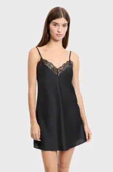 Женская черная ночная рубашка DESIRE Черный L Etam 6550815