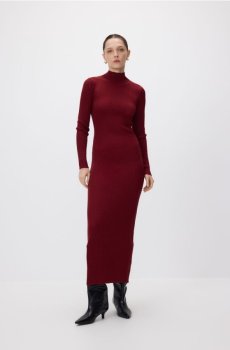 Reserved - Трикотажна сукня з вирізами - бордовий - 536DV-53X