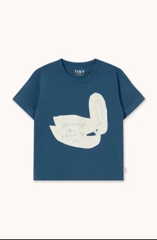 Детская хлопковая футболка Tinycottons SWAN GRAPHIC TEE