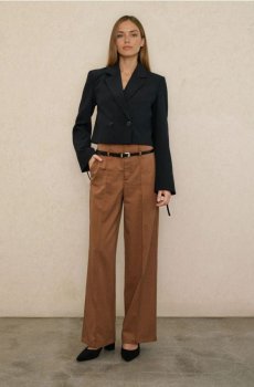 Штани wide leg - золотисто-коричневий