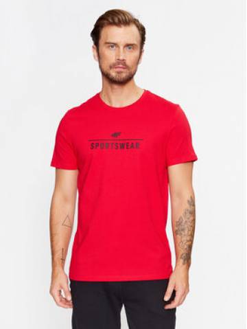 4F Футболка 4FAW23TTSHM0878 Червоний Regular Fit 4F Футболка 4FAW23TTSHM0878 Червоний Regular Fit