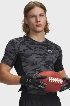 Мужская черная футболка UA HG Printed SS-BLK Черный S Under Armour 6009657-001