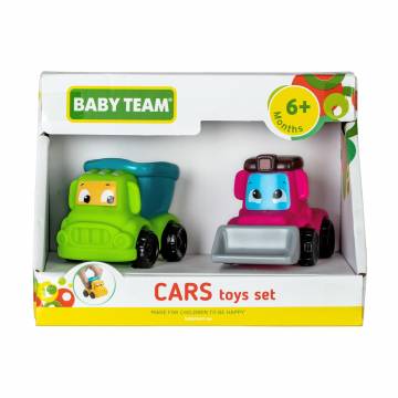 Набор игрушек Baby Team Машинки, с самосвалом, от 6 месяцев (8603) Набор игрушек Baby Team Машинки, с самосвалом, от 6 месяцев (8603)