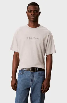 Мужская серая футболка A - Rel Fashion Logo Серый L Calvin Klein LV04LC206G
