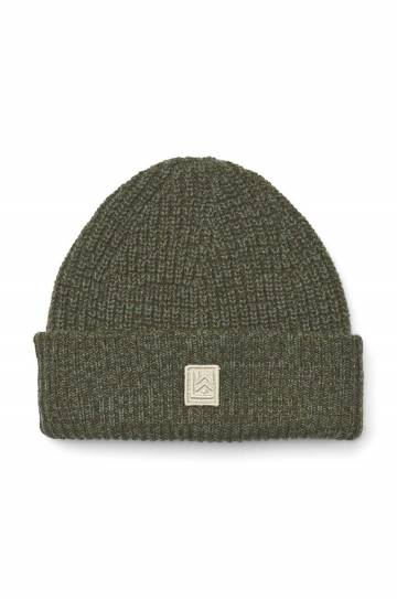 Детская хлопковая шапочка Liewood цвет коричневый шерсть