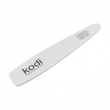 Пилка для ногтей Kodi Professional 100/150 грит конусная, белая, 178*32*4 мм Пилка для ногтей Kodi Professional 100/150 грит конусная, белая, 178*32*4 мм