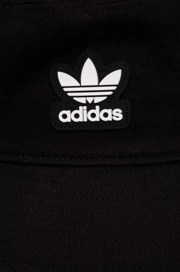 Шляпа из хлопка adidas Originals цвет чёрный хлопковый Шляпа из хлопка adidas Originals цвет чёрный хлопковый