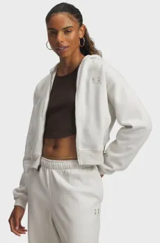 Женское белое худи UA Icon Vida Flc Hoodie Белый XS Under Armour 6003674-110