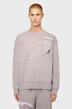 Мужской серый свитшот S-MACS-PEELOVAL Серый L Diesel A09891 0AJAB
