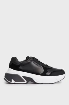Мужские черные кожаные кроссовки LOW TOP LACE UP Черный 43 Calvin Klein HM0HM01294