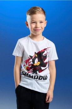 Бавовняна футболка з принтом Sonic the Hedgehog - білий