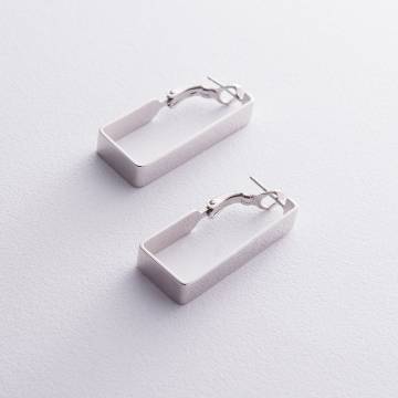 Серебряные серьги Прямоугольники 122501 Серебряные серьги Прямоугольники 122501