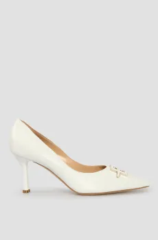 Женские белые кожаные лодочки Белый 38 Baldinini D5E220P7VITE;9001