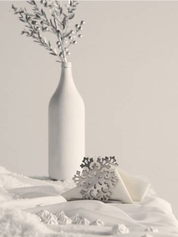 Металевий серветниця - срібний