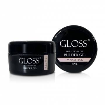Однофазный гель для ногтей Gloss Builder Gel UV/LED Soak Off, Warm Pink, 15 мл Однофазный гель для ногтей Gloss Builder Gel UV/LED Soak Off, Warm Pink, 15 мл