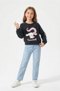 Кофта з круглим вирізом Cinnamoroll - чорний