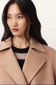 Пальто с добавлением шерсти AllSaints SELLMA