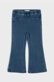 Рубчасті розкльошені штани - темно-синій