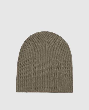 Шапка цвета хаки из кашемира