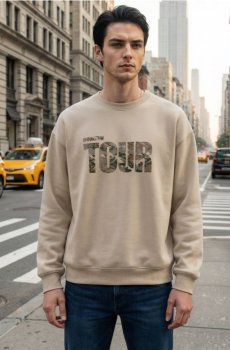 Кофта з круглим вирізом - бежевий