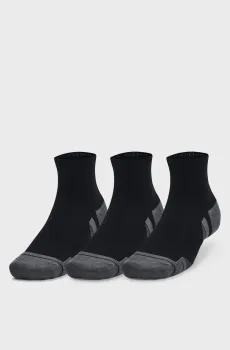 Черные носки (3 пары) UA Performance Cotton 3p Qtr Черный 36.5-42 Under Armour 1379528-001