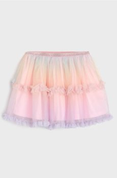 Тюлева спідниця з ефектом омбре і воланами - різнобарвний