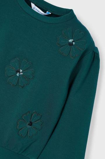 Детская кофта Mayoral цвет зелёный с аппликацией 4478