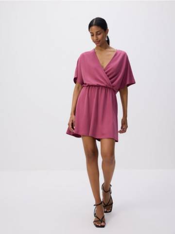 Reserved - Сукня міні з модальним принтом - рожевувато-ліловий - WP823-34X