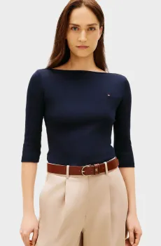 Женский темно-синий лонгслив NEW CODY Синий XXS Tommy Hilfiger WW0WW40589