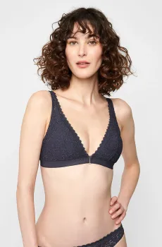 Женский темно-серый бюстгальтер с мягкой треугольной чашкой YESTERDAY Серый 75C Etam 6514694