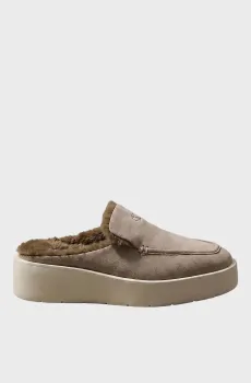 Женские бежевые замшевые ботинки FLATFORM Бежевый 38 Calvin Klein HW0HW03182