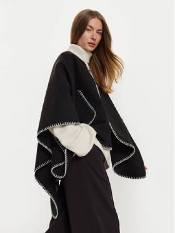 Pieces Пончо Nadja 17152351 Чорний Relaxed Fit