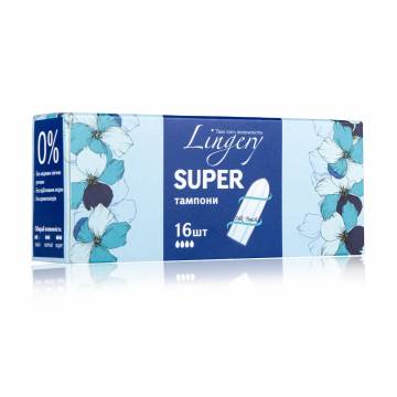 Тампоны Lingery Super, 16 шт Тампоны Lingery Super, 16 шт