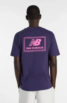 Мужская фиолетовая футболка Woven Label Фиолетовый XL New Balance MT53928BOY