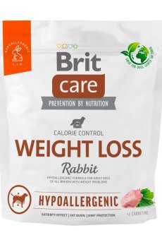 Сухой корм для собак с лишним весом Brit Care Weight Loss гипоаллергенный, с кроликом, 1 кг