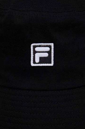 Шляпа из хлопка Fila цвет чёрный хлопковый Шляпа из хлопка Fila цвет чёрный хлопковый