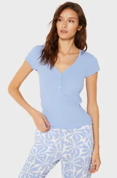 Женская голубая футболка JAMIE Голубой XS Etam 6540701