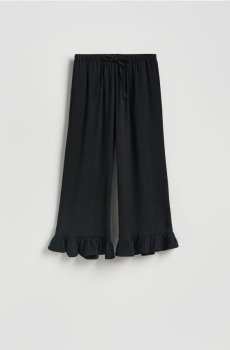 Reserved - Вільні штани з оборками - чорний - 928JJ-99X