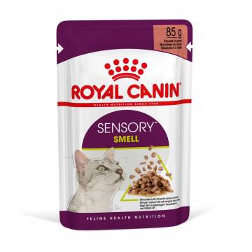 Влажный корм для взрослых кошек Royal Canin Sensory Smell кусочки в соусе, стимулирует обонятельные рецепторы, 85 г (1517001)