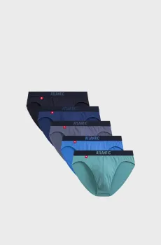Мужские брифы (5 шт) Разноцветный L Atlantic 5SMP-004