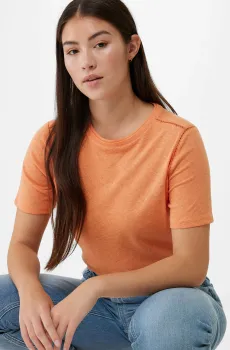 Женская оранжевая льняная футболка Оранжевый L Mexx TU2144033W