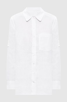 Белая рубашка из льна