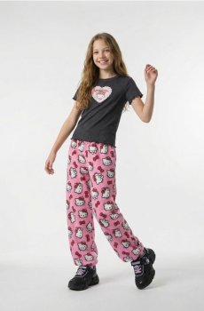 Флісові штани Hello Kitty - рожевий