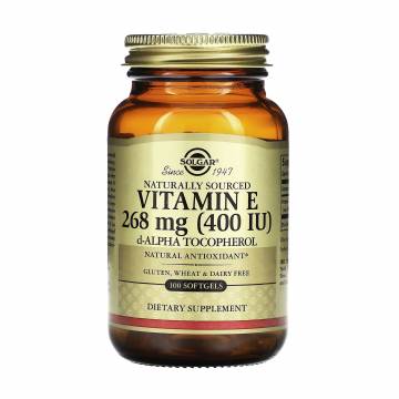 Витамин E Solgar Vitamin E, 400 МЕ, 100 вегетарианских капсул