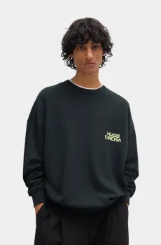 Мужской черный хлопковый свитшот Черный XS HUGO 6600