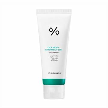 Солнцезащитный водостойкий крем для лица Dr.Ceuracle Cica Regen Waterproof Sun SPF50+ PA++++ с центелой, 100 мл Солнцезащитный водостойкий крем для лица Dr.Ceuracle Cica Regen Waterproof Sun SPF50+ PA++++ с центелой, 100 мл
